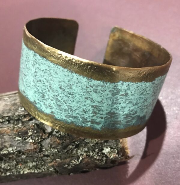 Bracelet - Green Oxidized Straight Edge